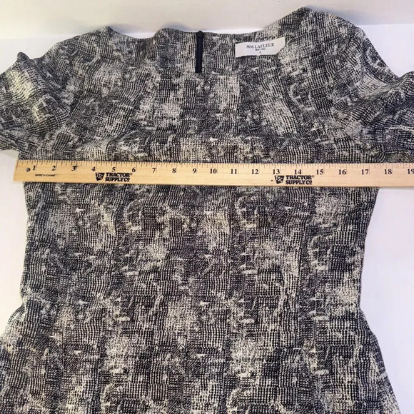 MM Lafleur Preppy Womens 6 Black Sheath Career Business Casual Capsule Dress - Picture 9 of 14